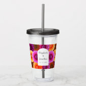 Verre En Acrylique Dahlia Mariage d'automne (Devant)