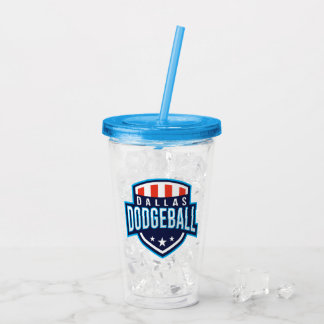 Verre En Acrylique Dallas Dodgeball Logo Acrylique Tumbler