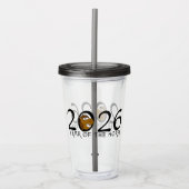 Verre En Acrylique Dessin 2026 Nouvel An chinois du cheval (Devant)