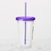 Verre En Acrylique dessin animé de llama alpaga souriant (Droite)