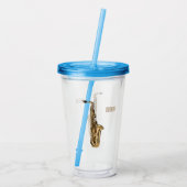 Verre En Acrylique dessin animé saxophone (Dos)