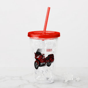 Verre En Acrylique Dessin de moto de tourisme