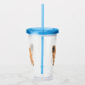 Verre En Acrylique dessin humoristique chinois de chien Shar-Pei (Droite)