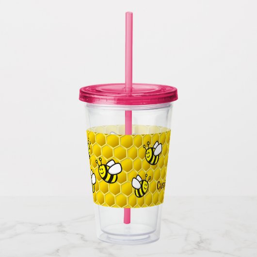 Verre En Acrylique Dessin sur les abeilles (Droite)