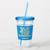 Verre En Acrylique Devis Sky de nom personnalisé (Dos)