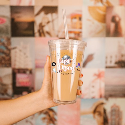 Verre En Acrylique Disco Retro Roller Skating | Enterrement de vie de