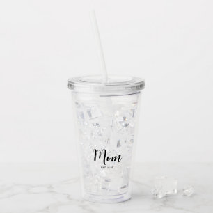 Verre En Acrylique Disposition de typographie de l'année d'établissem