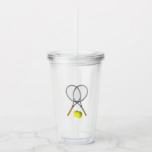 Verre En Acrylique Double Tennis Sport Thème