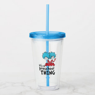 Verre En Acrylique Dr Seuss   Enseignant C'est une chose préscolaire