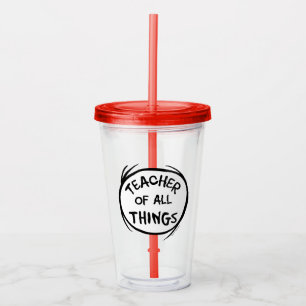 Verre En Acrylique Dr Seuss Thing 1 Chose 2 - Enseignant de toutes ch