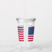 Verre En Acrylique Drapeau américain patriotique des Etats-Unis (Gauche)