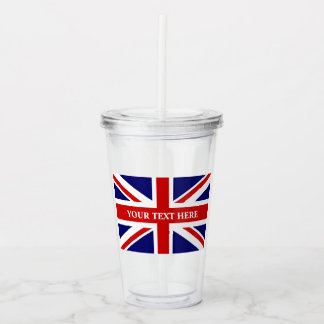 Verre En Acrylique Drapeau britannique d'Union Jack de coutume du