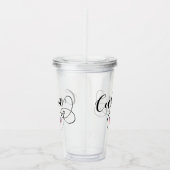 Verre En Acrylique Drapeau cubain - Script de coeur, Drapeau cubain (Droite)