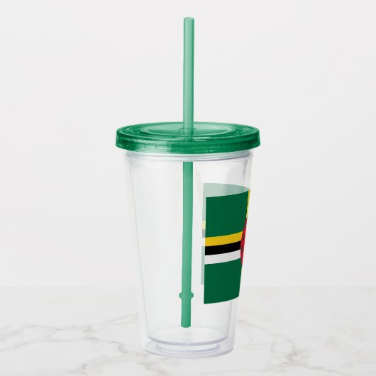 Verre En Acrylique Drapeau de la Dominique (Droite)