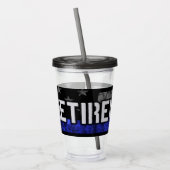 Verre En Acrylique Drapeau de la police retraitée en détresse (Gauche)