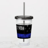 Verre En Acrylique Drapeau de la police retraitée en détresse (Droite)