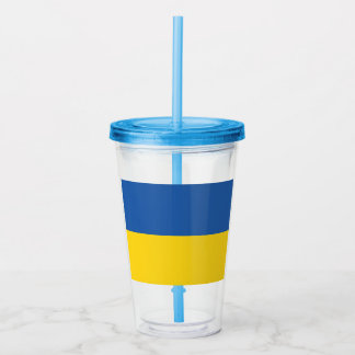 Verre En Acrylique Drapeau d'Ukraine