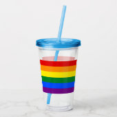 Verre En Acrylique Drapeau Gay pride arc-en-ciel LGBT (Dos)
