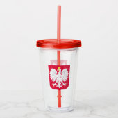 Verre En Acrylique Drapeau polonais Tumbler (Devant)