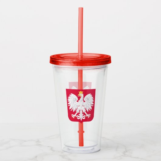 Verre En Acrylique Drapeau polonais Tumbler (Devant)