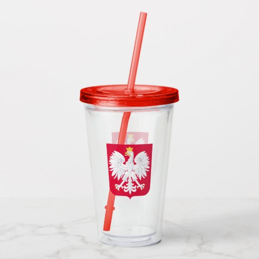 Verre En Acrylique Drapeau polonais Tumbler (Dos)