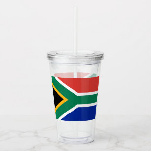 Verre En Acrylique Drapeau sud-africain de l'Afrique du Sud