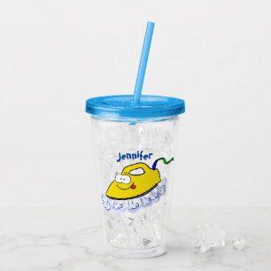Verre En Acrylique Drôle dessin animé linge de fer