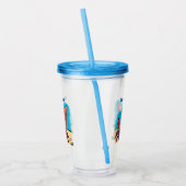 Verre En Acrylique Drôle mignon caricature pourpre crabe ermite (Gauche)