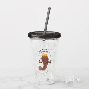 Verre En Acrylique Drôle sauter boudskipper poisson dessin animé