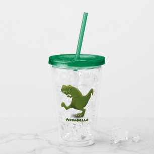 Verre En Acrylique Drôle T rex dinosaure dessin animé humour