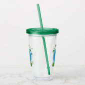 Verre En Acrylique Drôle vert souriant animé lézard d'iguane (Gauche)