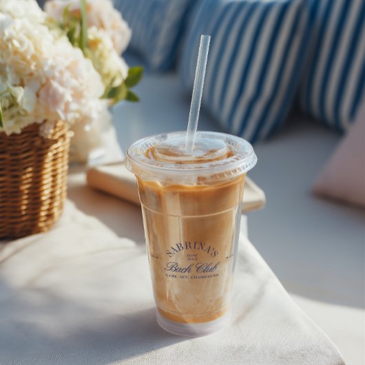 Verre En Acrylique Elégant Bachelorette Bach Club Rétro