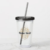 Verre En Acrylique Elégant cadre Gold Filigree| Mariage Monogramme (Dos)