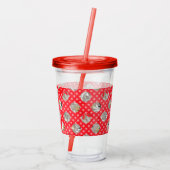 Verre En Acrylique Élégant Motif de Noël (Dos)