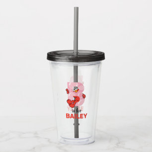 Verre En Acrylique Elmo Alphabet B Bulles