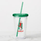 Verre En Acrylique Elmo Alphabet | H Vert (Dos)