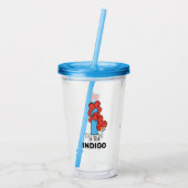 Verre En Acrylique Elmo Alphabet | I Bleu (Dos)