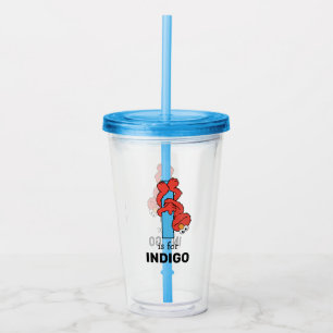 Verre En Acrylique Elmo Alphabet I Bleu