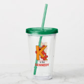 Verre En Acrylique Elmo Alphabet | K Orange (Dos)