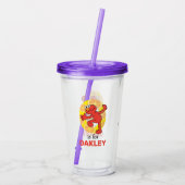 Verre En Acrylique Elmo Alphabet | O orange (Dos)