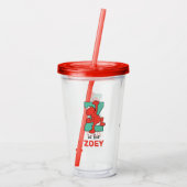 Verre En Acrylique Elmo Alphabet | Z Turquoise (Dos)