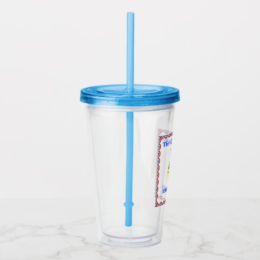 Verre En Acrylique Emoji, Cool du parti 4 juillet (Droite)