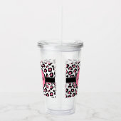 Verre En Acrylique Empreinte de léopard rose (Droite)