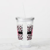 Verre En Acrylique Empreinte de léopard rose (Gauche)