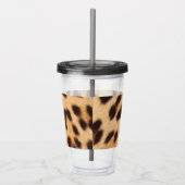 Verre En Acrylique empreinte de léopard sauvage chic (Droite)