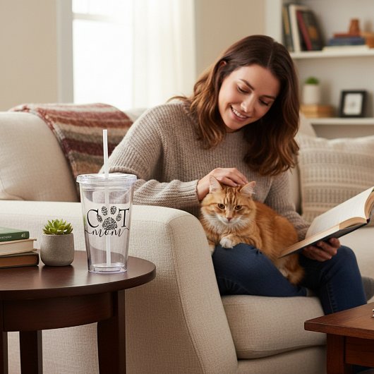 Verre En Acrylique Empreinte mère Cat