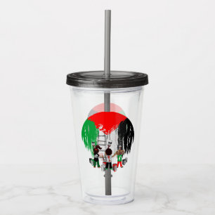 Verre En Acrylique Enfants de Gaza peignant le drapeau de la Palestin