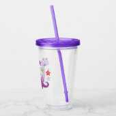 Verre En Acrylique Enfants Dinosaure Violet Personnalisé (Gauche)