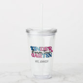 Verre En Acrylique Enseignant de l'équipe de rêve de jardin d'enfants (Devant)