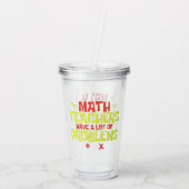 Verre En Acrylique Enseignant marrant des maths | Math Joke (Dos)